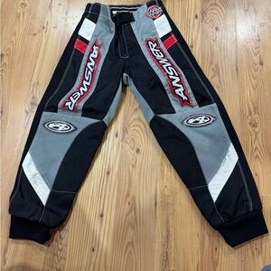 Answer Racing Kids Black and Gray Pants